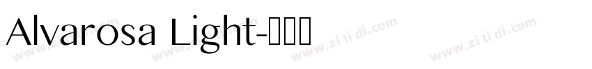 Alvarosa Light字体转换